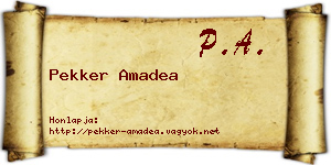Pekker Amadea névjegykártya